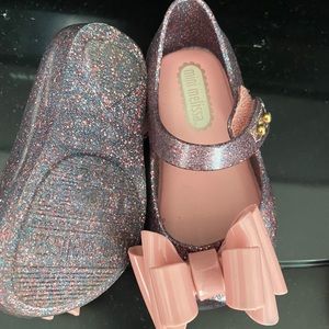 Mini Melissa pink/purple shoes size 5 small 4